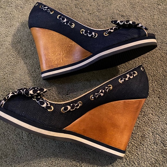 coach wedge heels women's shoes